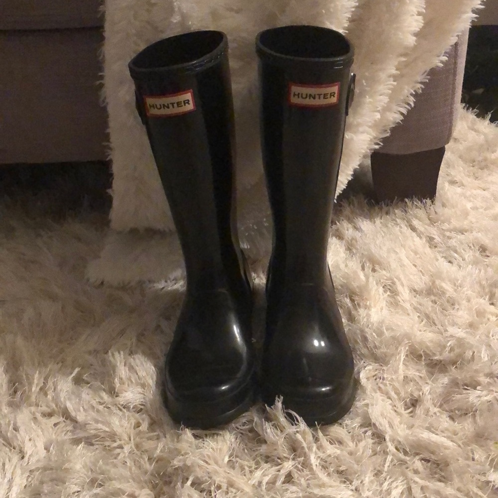Hunter Tall kids gloss rain boots